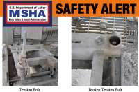 MSHA issues safety alert following tensioner bolt injury