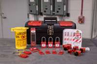Brady Electrical Lockout/Tagout Kit with Nylon Safety Lockout Padlocks in Toolbox