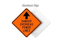 SafetySign Up Arrow Danger Overhead Power Lines Sign
