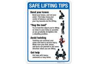 Sigo Signs Safe Lifting Tips Sign