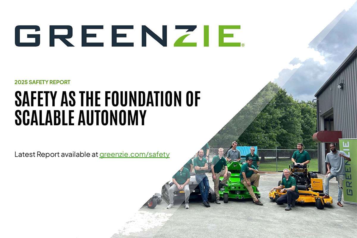 Greenzie publishes 2025 autonomous mower safety report