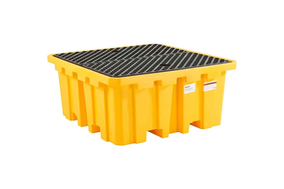 Global Industrial 365 Gallon IBC Spill Containment Pallet with Drain