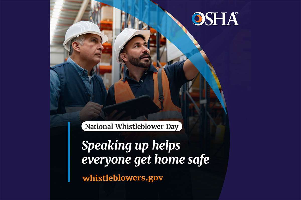 OSHA recognizes worker protections on National Whistleblower Day 2026