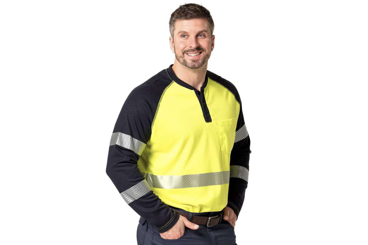 LAPCO Class 2 Hi-Viz FR Raglan Henley