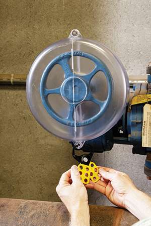 Brady: Transparent gate valve lockout device