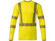 True North Gear Men’s Pro Dry Tech Dual-Hazard Long Sleeve Hi-Vis Yellow FR Shirt