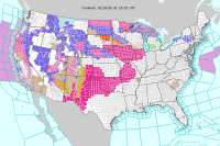 Dangerous wildfires, sub-zero windchill, and winter weather across U.S. and Canada
