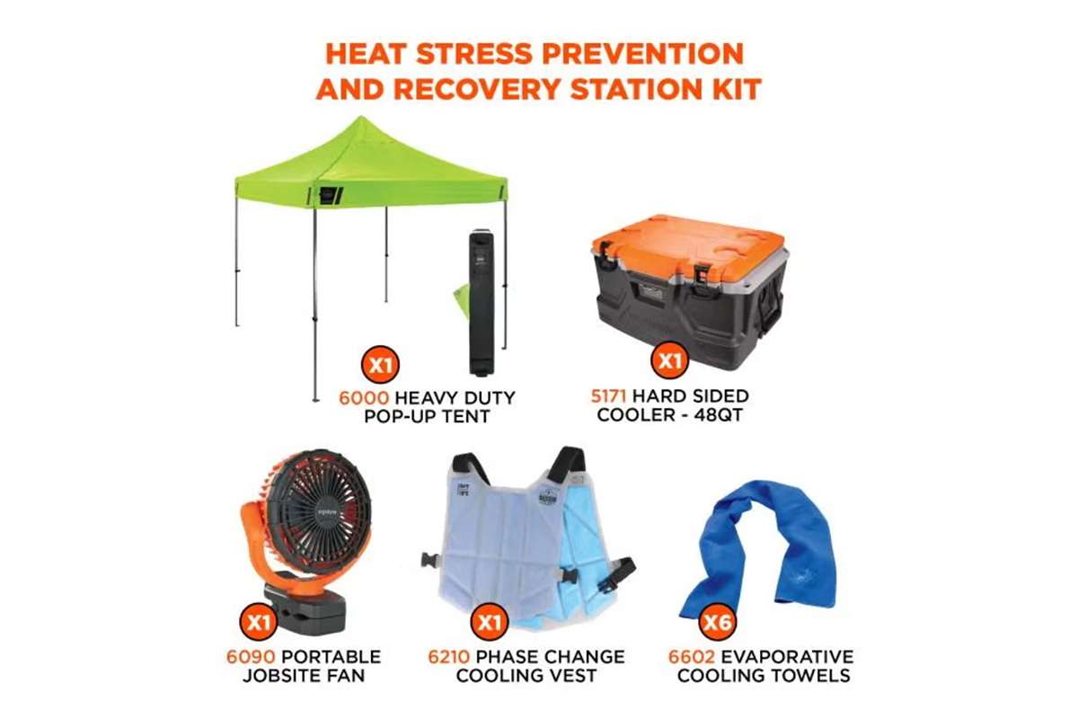 Ergodyne Chill-Its Heat Stress Prevention & Recovery Station Kit